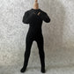 1/6 Scale Male Figure Clothes Long Sleeved Bodysuit Undercoat Jumpsuit Cloth for 12'' Action Figure Doll Clothes (Black)