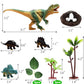 GLAHORSE 26 PCS Dinosaur Cake Toppers With Dinosaur Eggs Leaves Trees Cake Decorations For Birthday Party,dinosaur Themed party, Wild Animals