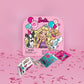 Megatoys Barbie Birthday Party Gift Set - Tin Box, Tin Pencil Case, Stickers, Birthday Necklace, Plush, and Birthday Hat
