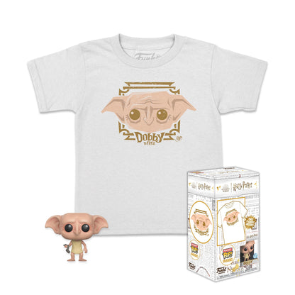 Funko Pocket POP! & Tee: Harry Potter - Dobby - for Children and Kids - Medium - (M) - T-Shirt - Clothes with Collectable Vinyl Minifigure - Gift Idea
