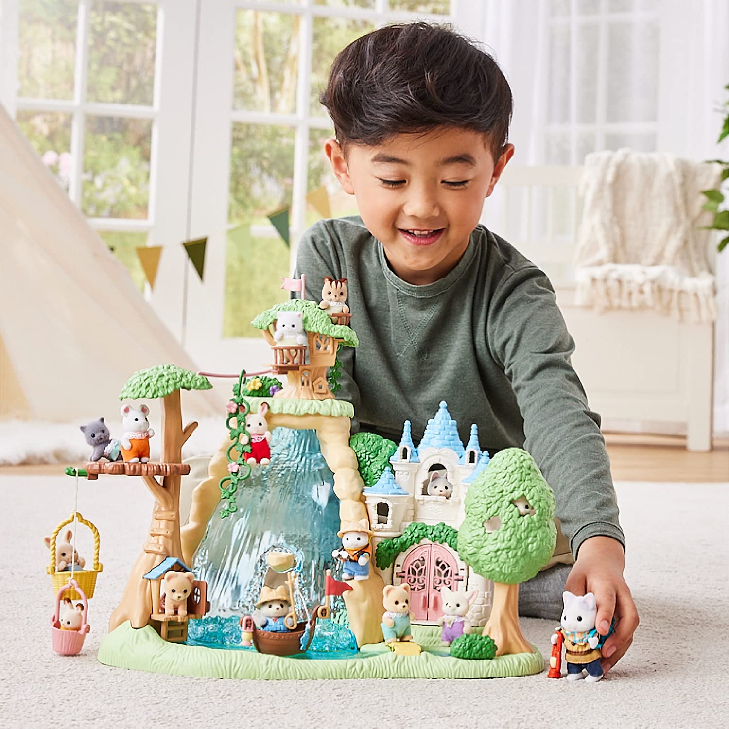 Calico Critters Exciting Exploration Set - Latte Cat Brother & Baby