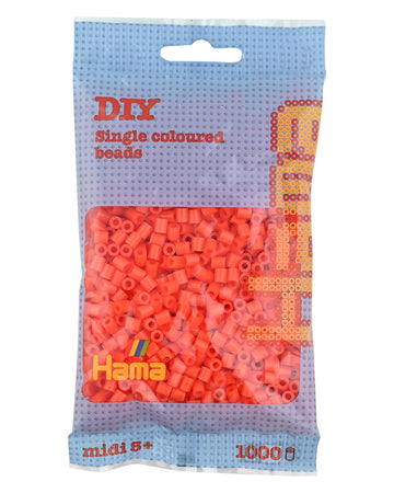 Hama Beads Bag | Approx. 1000 Midi Fuse Beads | Mosaic Decoration Arts & Craft for Creative Children Ages 5+ | Orange