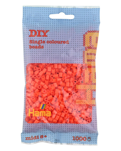 Hama Beads Bag | Approx. 1000 Midi Fuse Beads | Mosaic Decoration Arts & Craft for Creative Children Ages 5+ | Orange