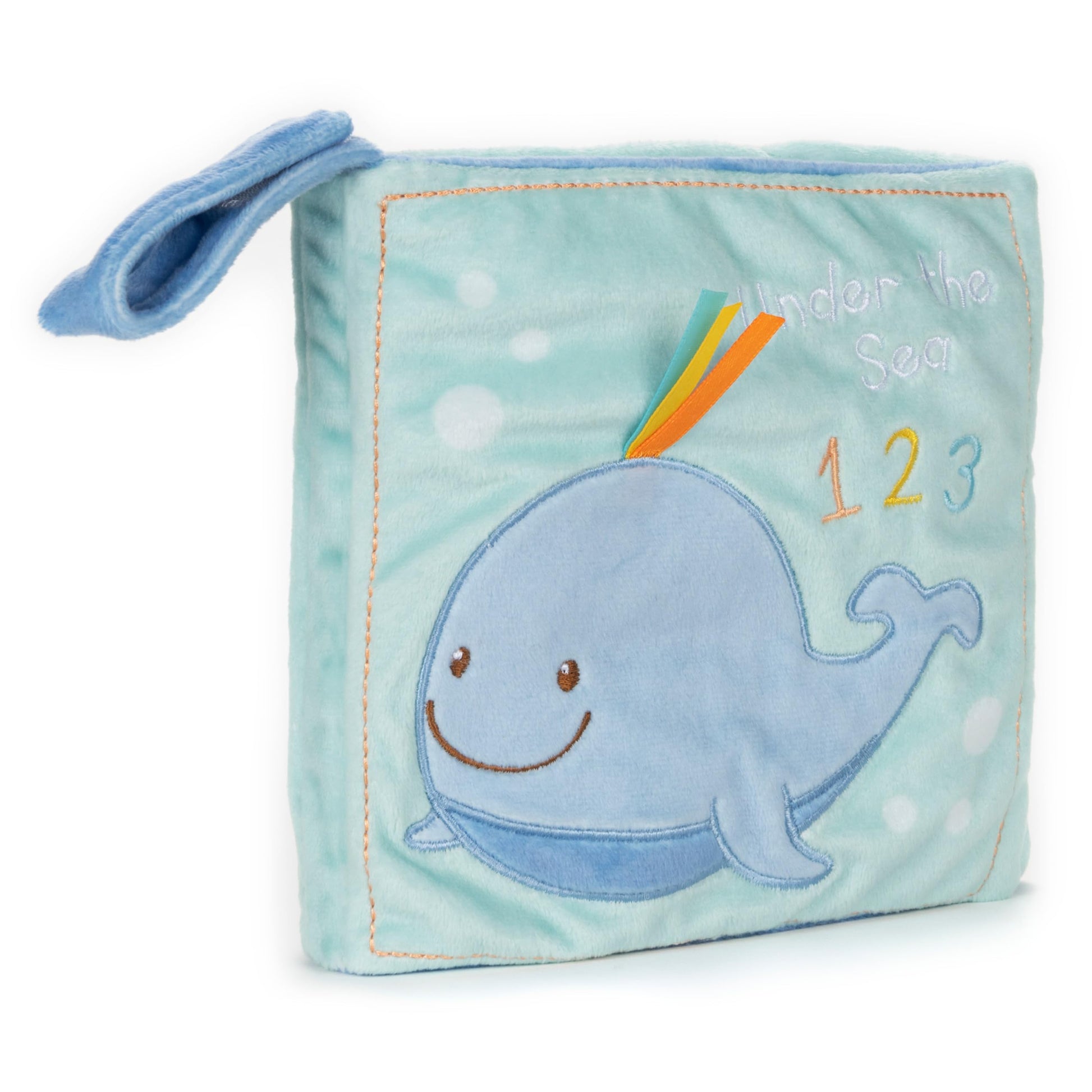 GUND Baby Sleepy Seas 123 Whale Soft Book Plush Stuffed Sensory Stimulating Toy, 8"