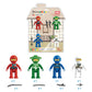 PicassoTiles Ninja Action Characters for Magnetic Tiles Building Block Toy Sets Accessory Add On Kit for Magnet Tile Playsets for Toddlers Boys Girls