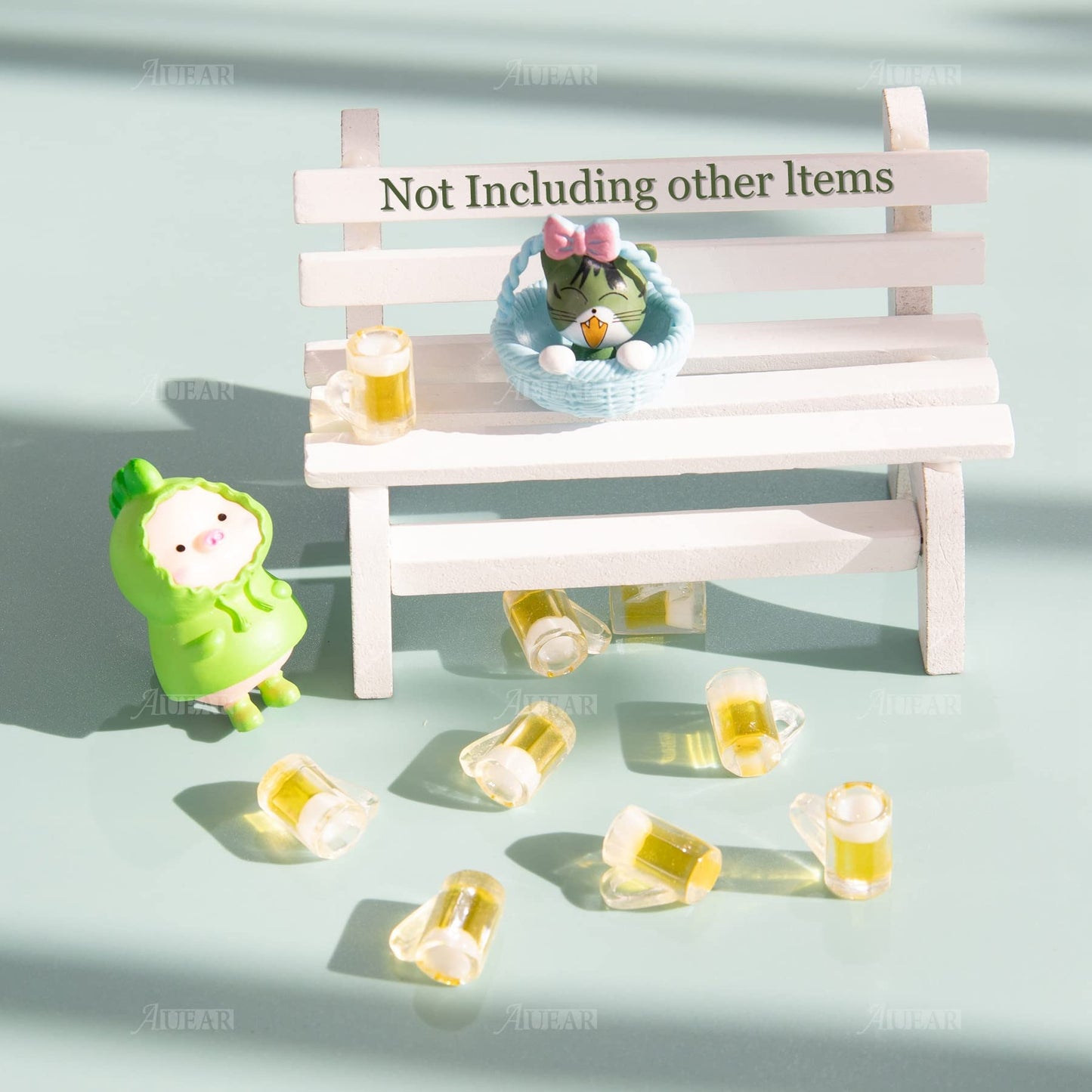 AUEAR, Lovely Mini Plastic Beer Cup Mug Model Mugs Miniature Cups for Accessories (20 Pieces)
