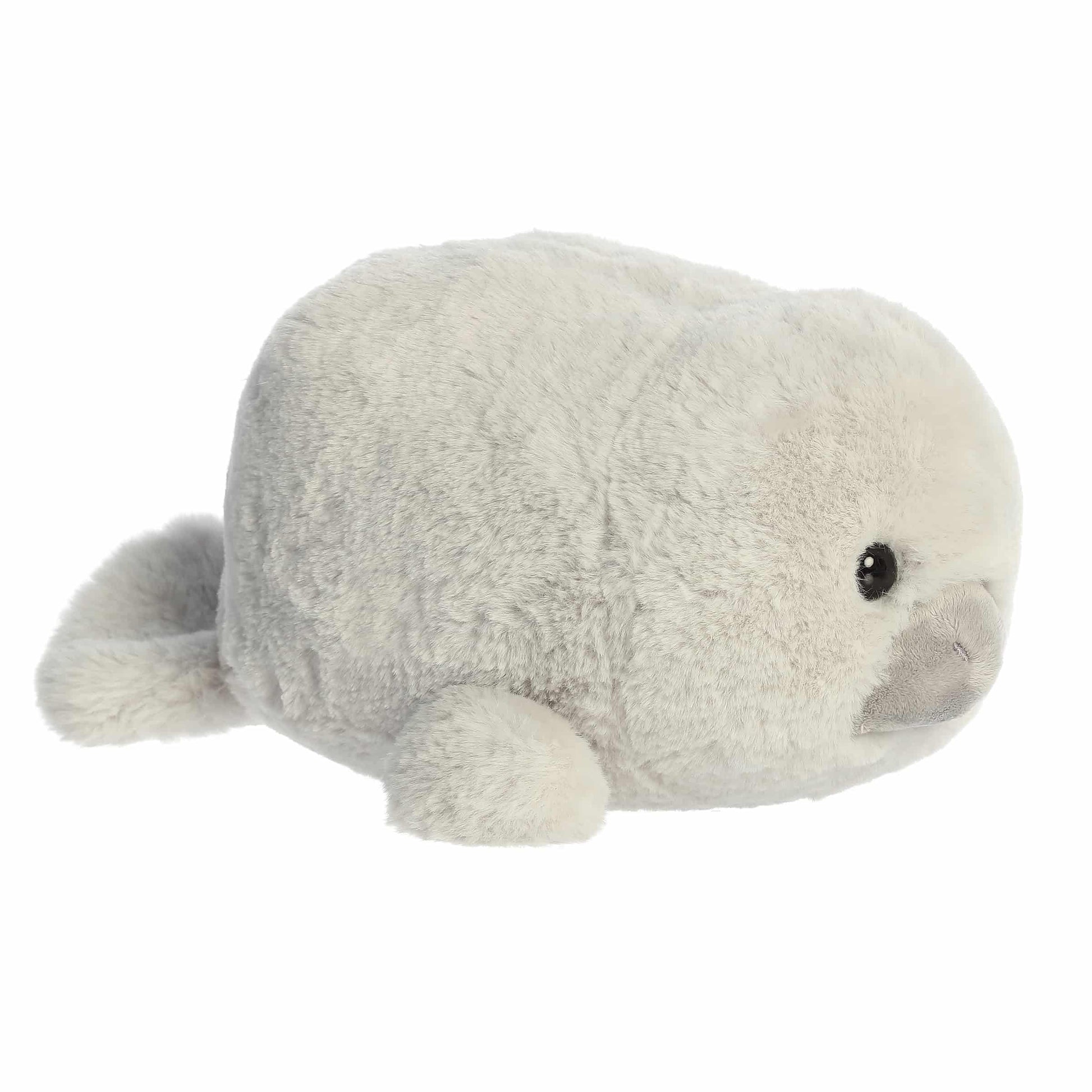 Aurora® Adorable Spudsters™ Mumbles Manatee™ Stuffed Animal - Round Shape Makes for Comforting Cuddles - Perfect for Kids All Ages and Animal Loving