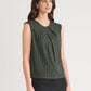 Kasper Petite Cap Sleeve Printed Foil Top