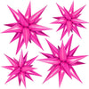 FUNTOOB Hot Pink Balloons Star Balloons Metallic Star Foil Balloons Hot Pink Star Cone Balloons Starburst Balloon Spike Balloons for Birthday