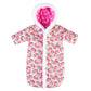 Rakki Dolli Doll Jumpsuit Sleeping Bag Handmade Doll Clothes Hooded Romper Pink Rose Winter Hoodie Doll Accessory Soft Thick Swaddle Blanket Fit