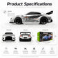 XGUICHEEN RC Drift Car, 1:24 Scale Remote Control Vehicle with LED Lights,Drifting Tires?Two Batteries, Racing Sports Toy Idea Gift for Adults Boys