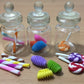 3pc Miniature Candy Cake Food Cookie Dollhouse Cake in Clear Glass Mini Bottle fruit Food #MF012