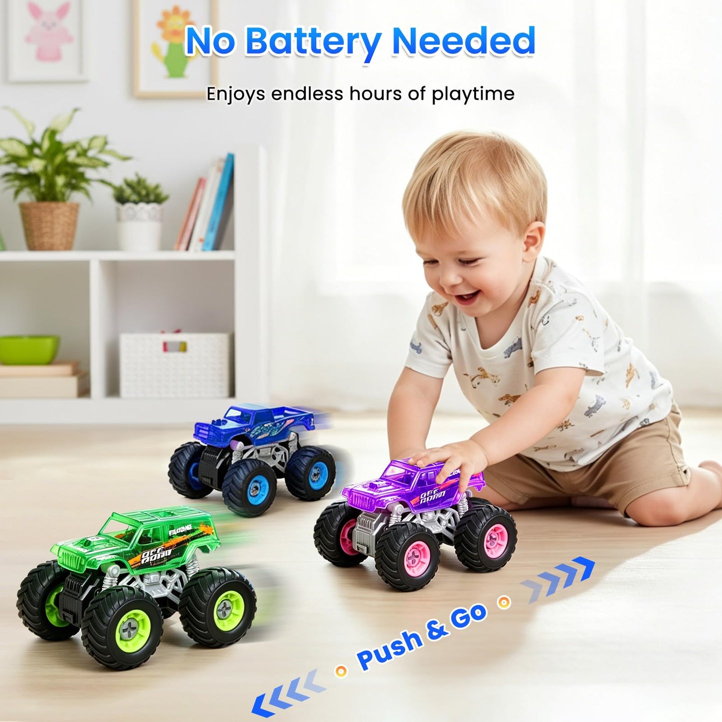 Sisxmif Take Apart Monster Truck Toys for Boys Age 4-7, Educational STEM Building Toys with Electric Drill & Storage Box, Monster Trucks Gifts for 3-5