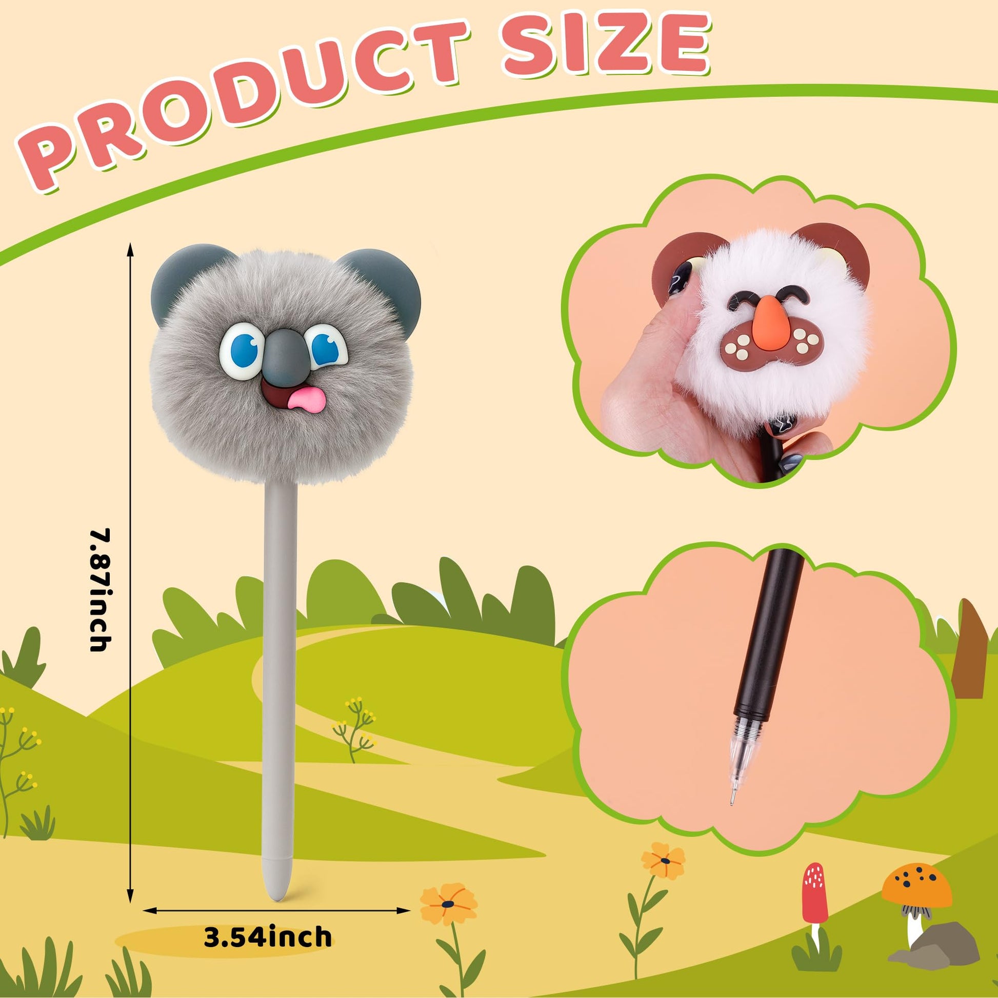 8 Pack Valentines Day Gifts for Kids Classroom - Fuzzy Pens for Kids & Fun Pens for Kid, Fuzzy Pen for Valentine's Party Favors Gifts & Galentines