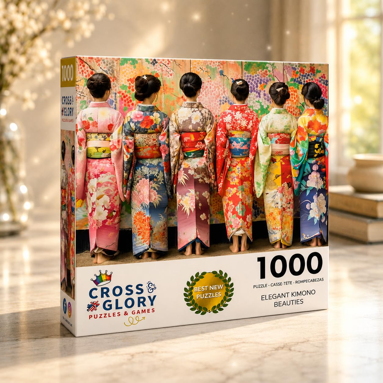 Cross & Glory | Jigsaw Puzzles for Adults | Elegant Kimono Beauties