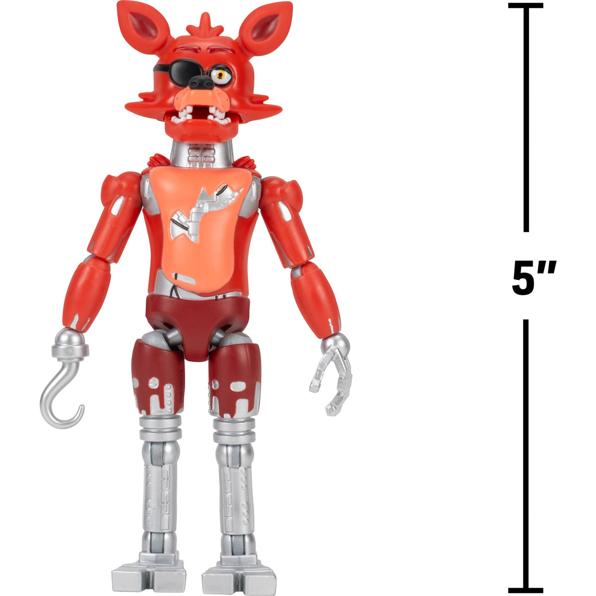 Jazwares Five Nights at Freddy’s Classic Foxy Office Set - 5-Inch Articulated Figure with Jumpscare Feature, Glow-in-The-Dark Eyes, and Optical