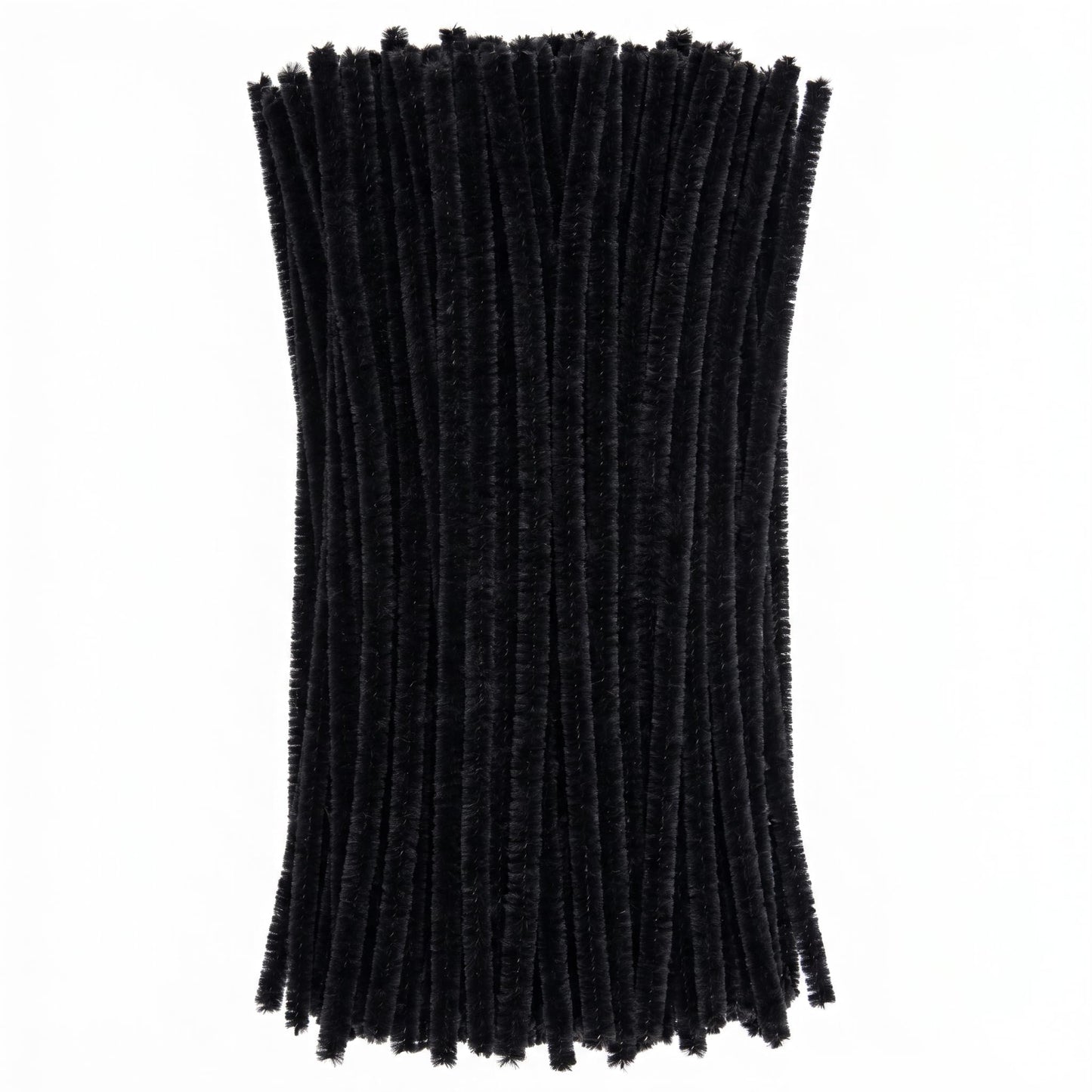 Black Craft Pipe Cleaners (80 Pack) Chenille Stems for Hair lcos DIY Art Craft Decorations Creative (0.24 x 12 Inch)