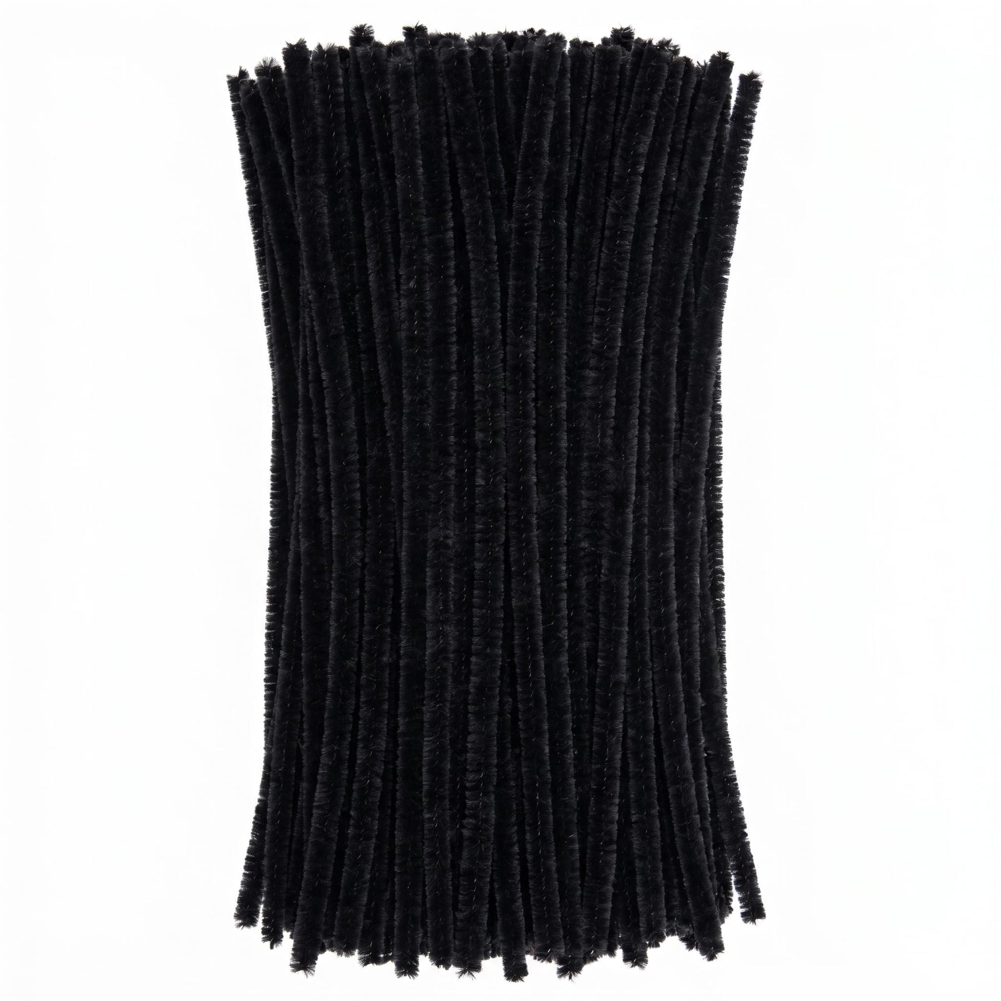 Black Craft Pipe Cleaners (80 Pack) Chenille Stems for Hair lcos DIY Art Craft Decorations Creative (0.24 x 12 Inch)