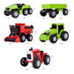 Maxx Action Farm Construction 5pk Toy Truck Set, Includes Wagon, 6x6, Modern Tractor, Combine and Vintage Tractor Vehicles with Moving Parts, Cake