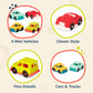B. toys Toy Cars, Happy Cruisers 4 Mini Vehicles for Toddler Play