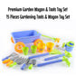 Dimple Garden Wagon & Tools Toy Set Premium 15 pcs Gardening Tools