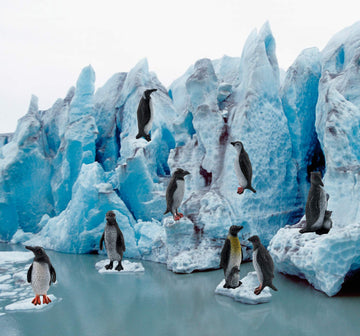 ORZIZRO 16Pcs Plastic Penguin Figurines, Cute Ocean Animal Penguin Figure Model Toys for Kids Children - Realistic & Detailed