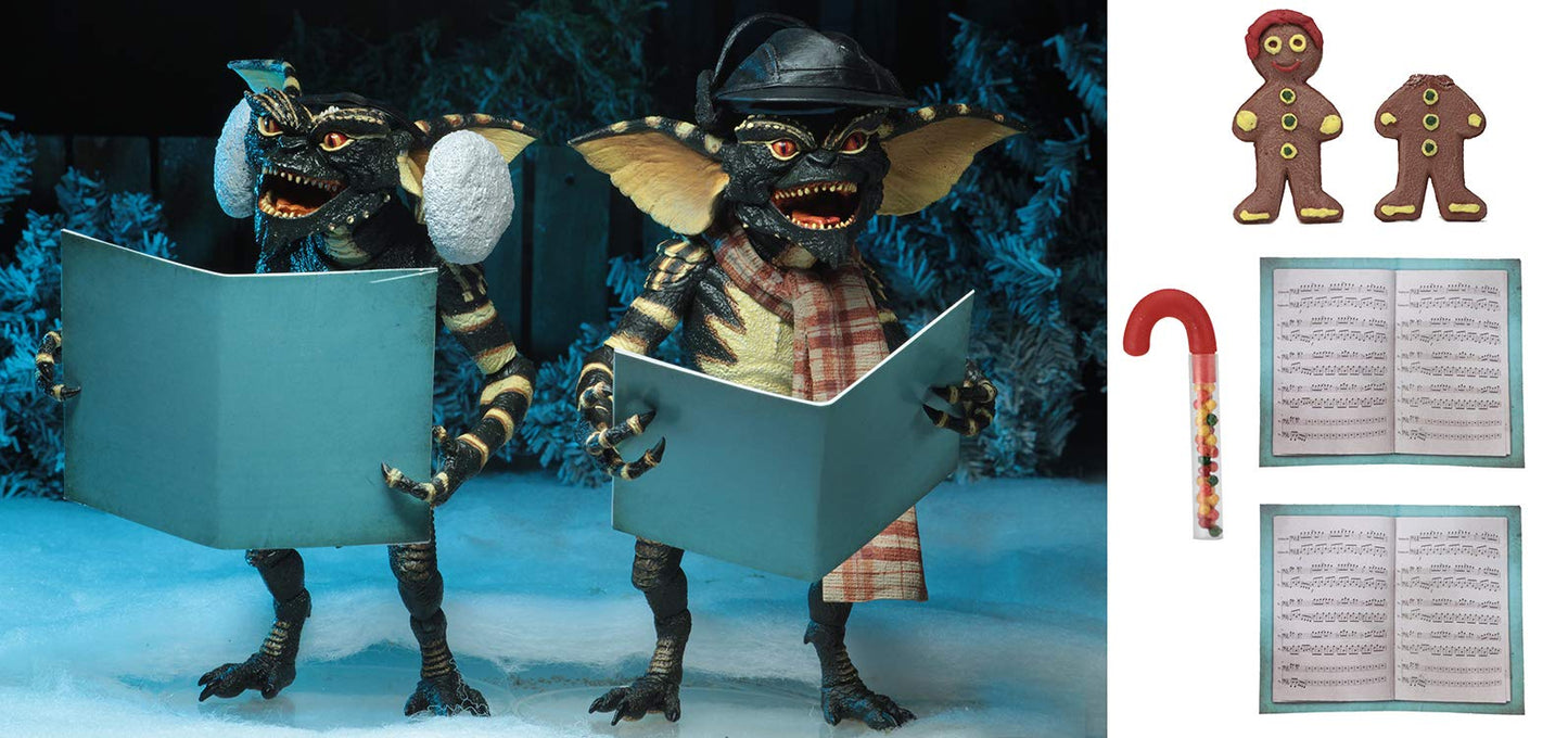 NECA Gremlins: Christmas Carol Winter Scene - Clothed 7" Scale Action Figures Set of 2