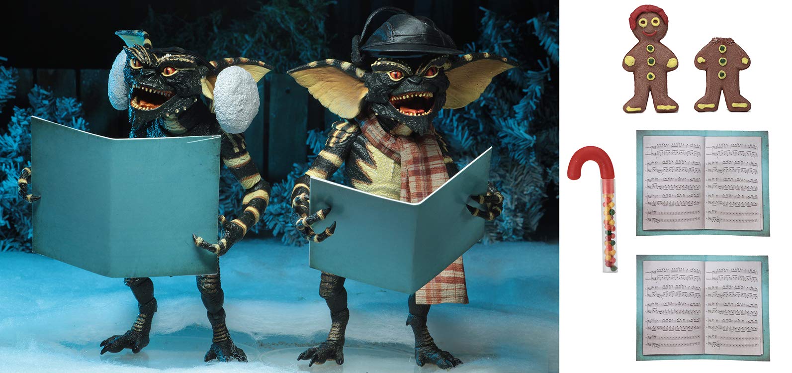 NECA Gremlins: Christmas Carol Winter Scene - Clothed 7" Scale Action Figures Set of 2
