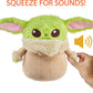 Mattel Star Wars Grogu Plush 12-inch Toy Figure, Soft 'n Fuzzy Character Doll with Sounds, Press Hands to Activate