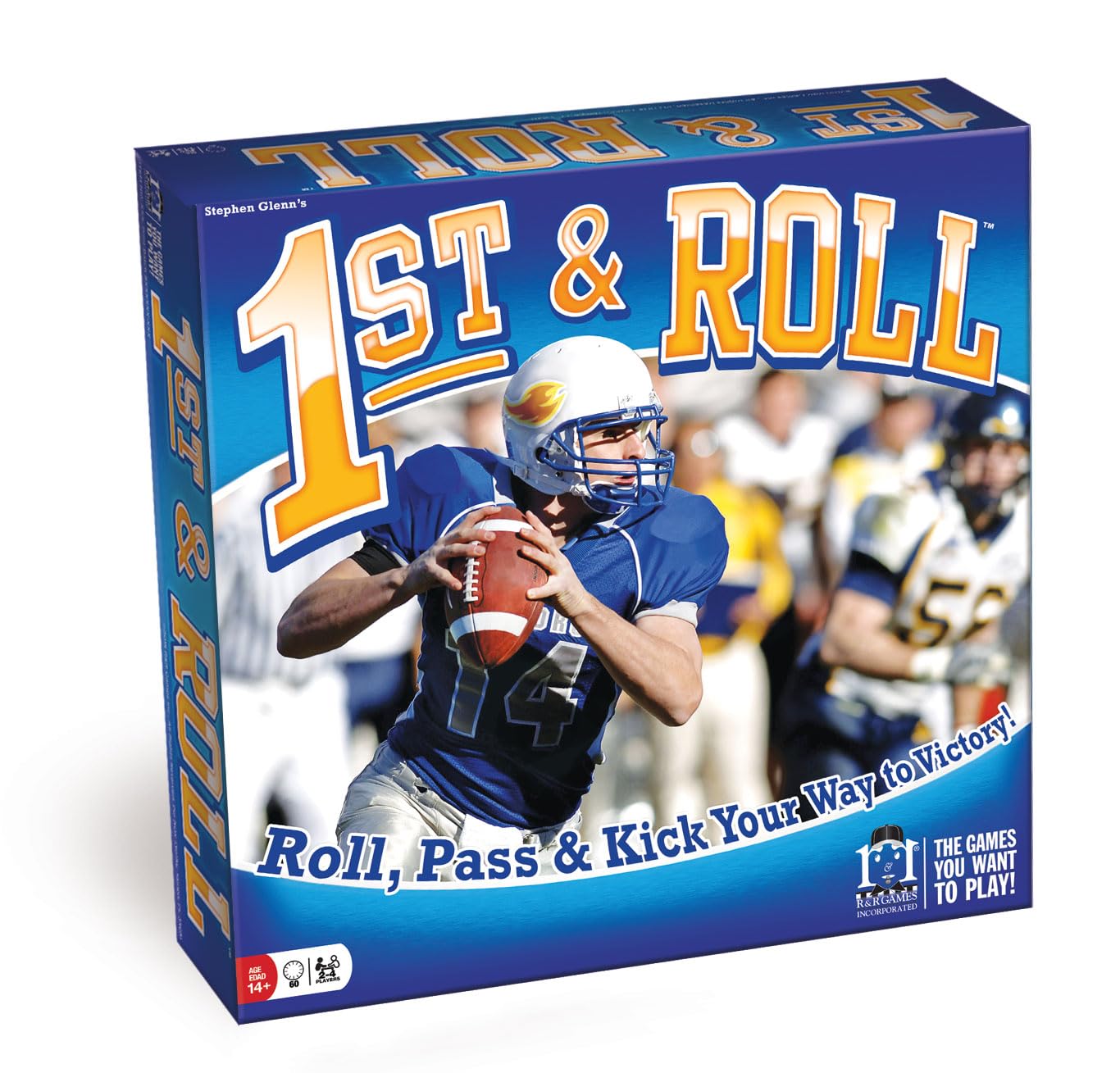 R&R Games 1st & Roll, Football Board Game for Adults and Kids, 2-4 Players, Ages 14+, Ideal for Family Night