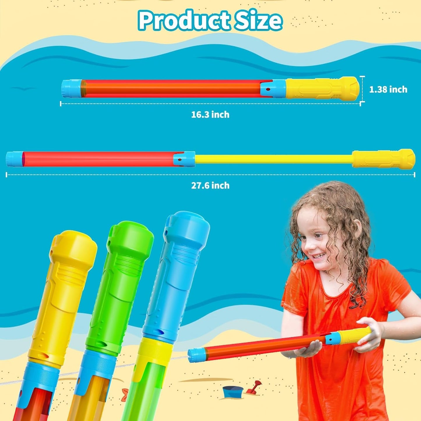 LQYoyz 6 Pack Water Gun, Water Blaster for Kids & Adults