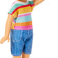 Barbie Club Chelsea Koji 6-Inch Boy Small Doll with Brunette Hair Wearing Removable Striped Shirt, Shorts & Shoes