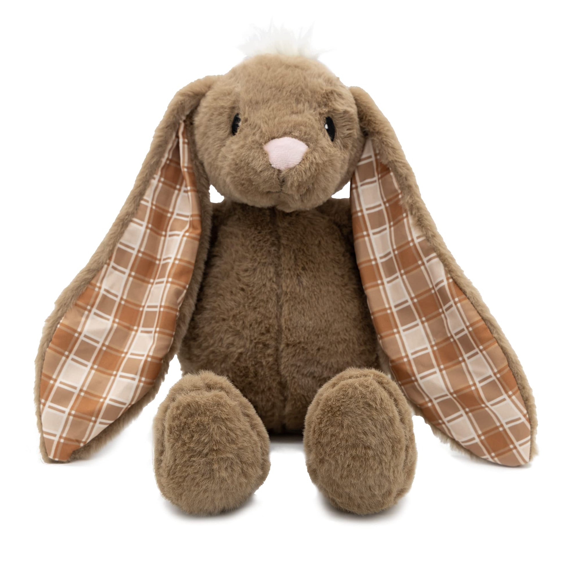 Plushible Easter Bunny Stuffed Animal, 14" (Brown) - Soft Embroidered Stuffed Bunny Plush Toy for Kids, Newborns, Boys & Girls, Cuddly and Adorable
