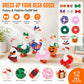 12 PCS Desk Goose Outfits, 7 Inch Holiday Mini Porch Goose Outfits Cute Dresses Bows Funny Desktop Goose Clothes Costume Small Goose Outfit
