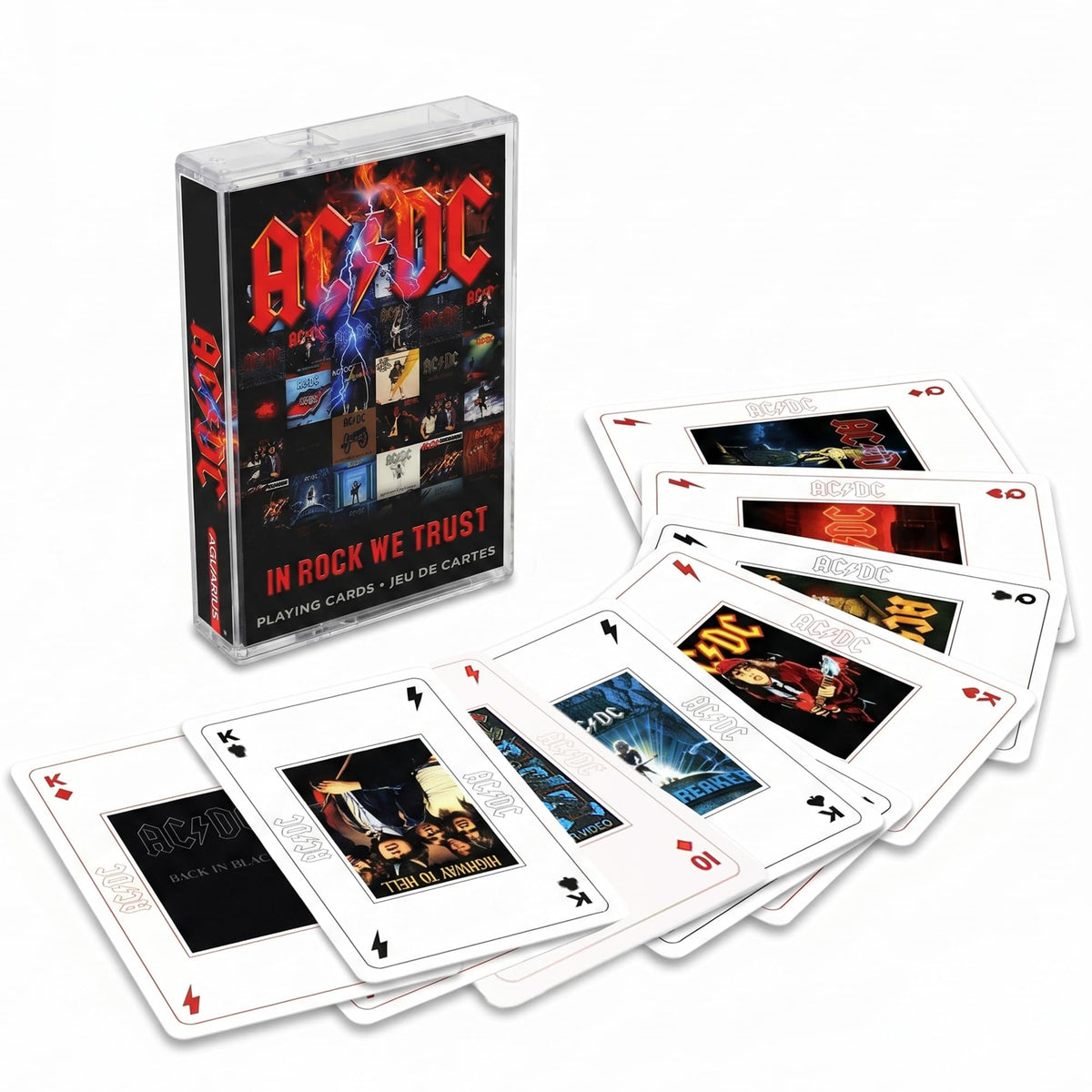 AQUARIUS AC/DC Cassette Playing Cards, 52-Card Deck with Jokers