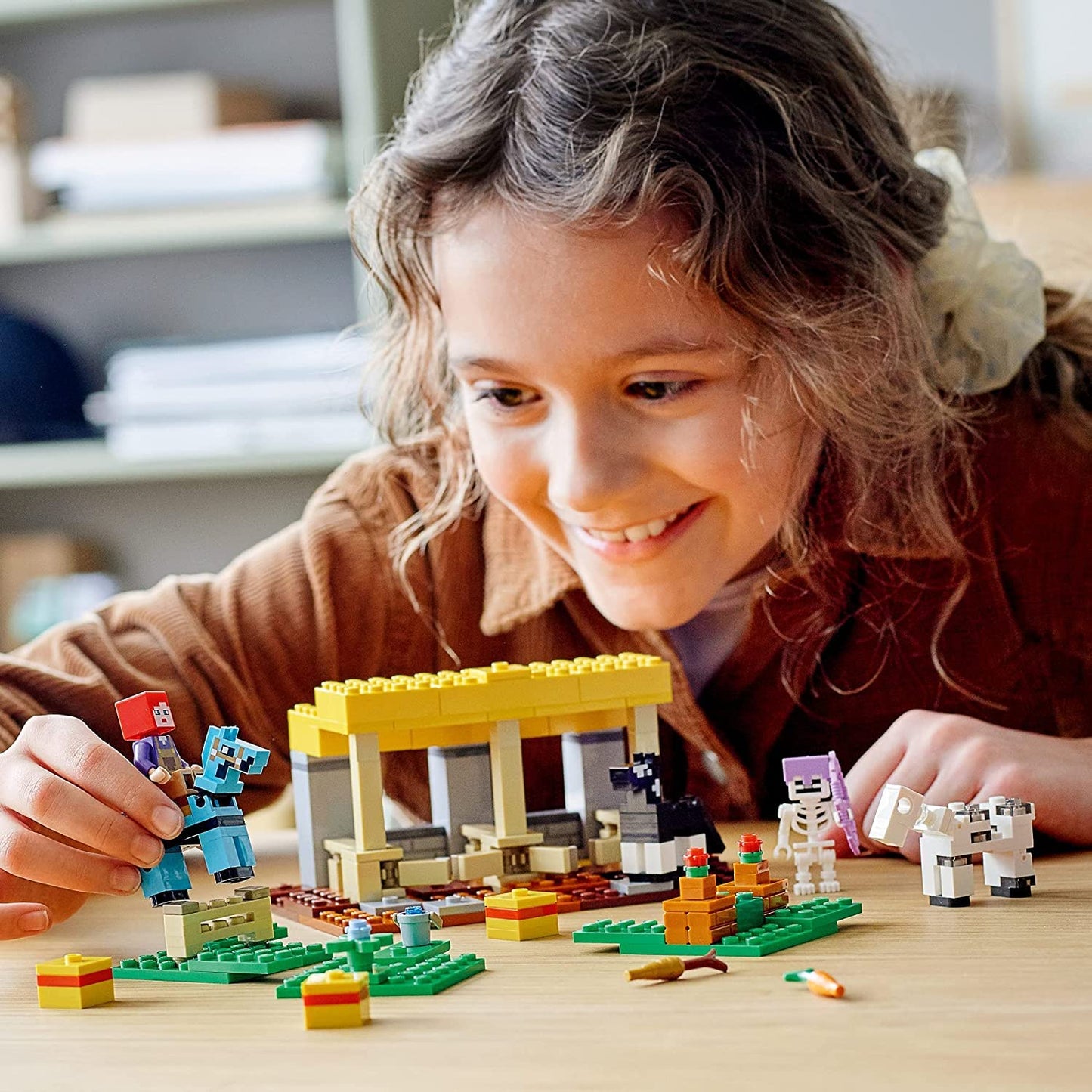 LEGO Minecraft The Horse Stable 21171 Building Kit; Fun Minecraft Farm Toy for Kids, Featuring a Skeleton Horseman; New 2021 (241 Pieces)