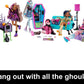 Monster High Student Lounge Playset, Doll House Furniture and Themed Accessories with Two Pets and Working Vending Machine