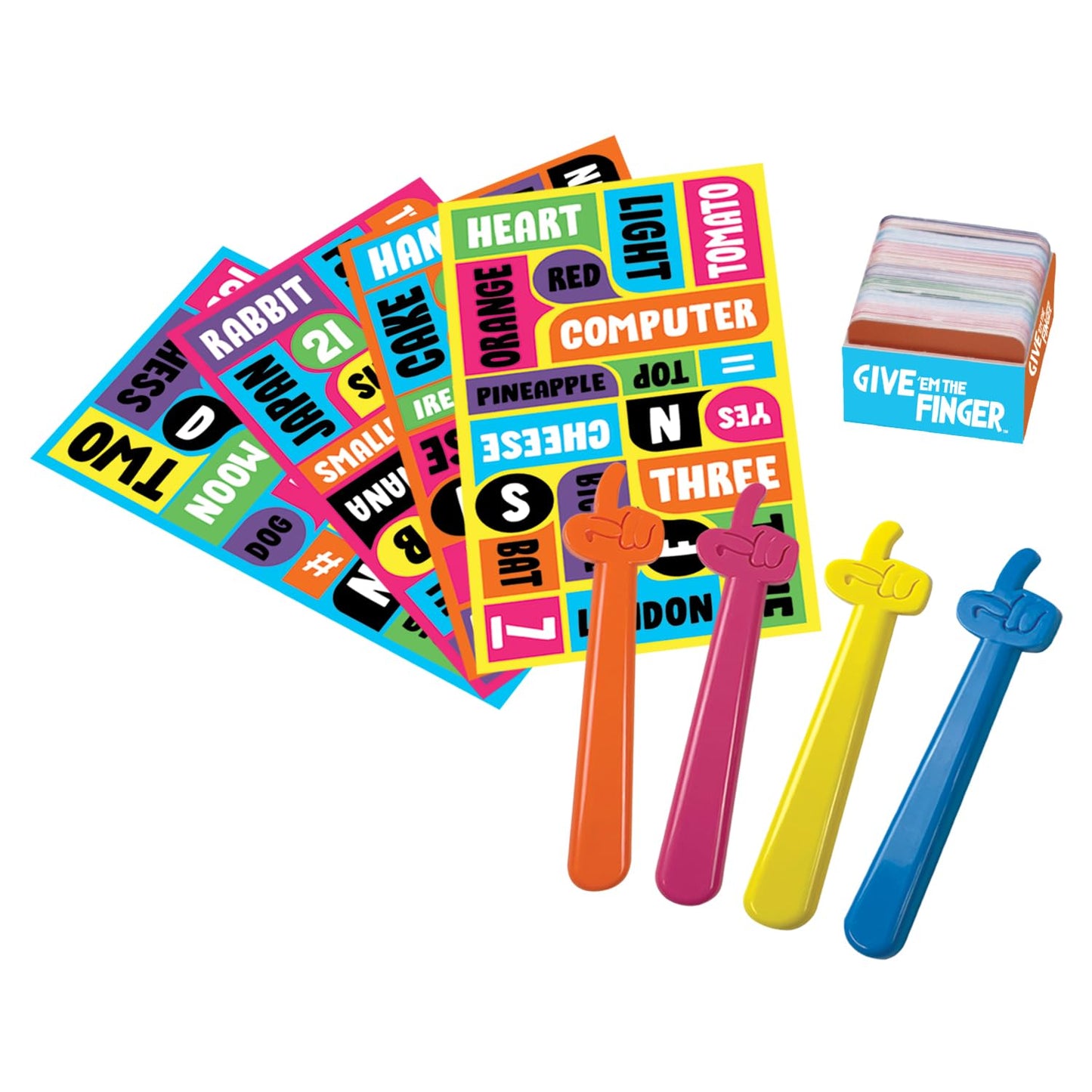 University Games, Give 'em The Finger Game, Action Trivia Game for Families, Think, Find, Point! Who Will Point The Finger First? for 3-6 Players