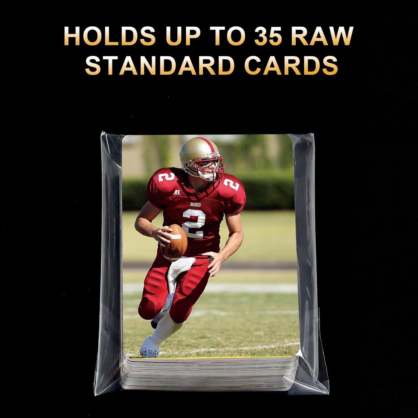 500ct Resealable Team Bags - Secure Storage Sleeves for Standard Trading Cards, Standard Toploaders, Magnetic Card Holder (35pt-130pt) Organize