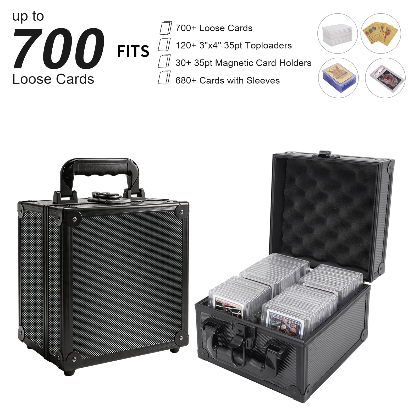 ChaiTrek Premium Graded Card Storage Box, 2-Slot Dustproof Case, 60 PSA Slabs & 30 Card Bricks, for NBA, Yu-Gi-Oh! & Sports Trading Cards