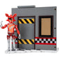 Jazwares Five Nights at Freddy’s Classic Foxy Office Set - 5-Inch Articulated Figure with Jumpscare Feature, Glow-in-The-Dark Eyes, and Optical