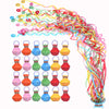 24Pack Hand Thrown Streamer Poppers Colorful, Confetti Streamers No Mess Party Poppers, Streamers for Weddings Birthdays Events, Quiet Easy Cleanup