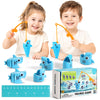 Fouwoqi Shark Fishing Game for Kids - Preschool Math Games for 3 Year Olds,Toddler Fine Motor Learning Toys,Interactive Family Board Games for Boys