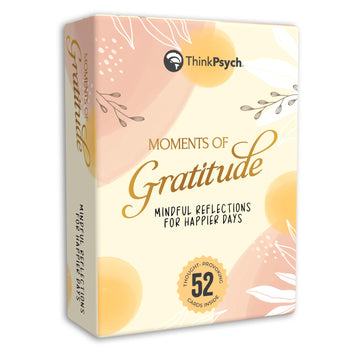 ThinkPsych Moments of Gratitude Cards | 52 Daily Questions for Mindfulness & Self-Reflection | Positive Psychology Self-Care Deck | Teens & Adults