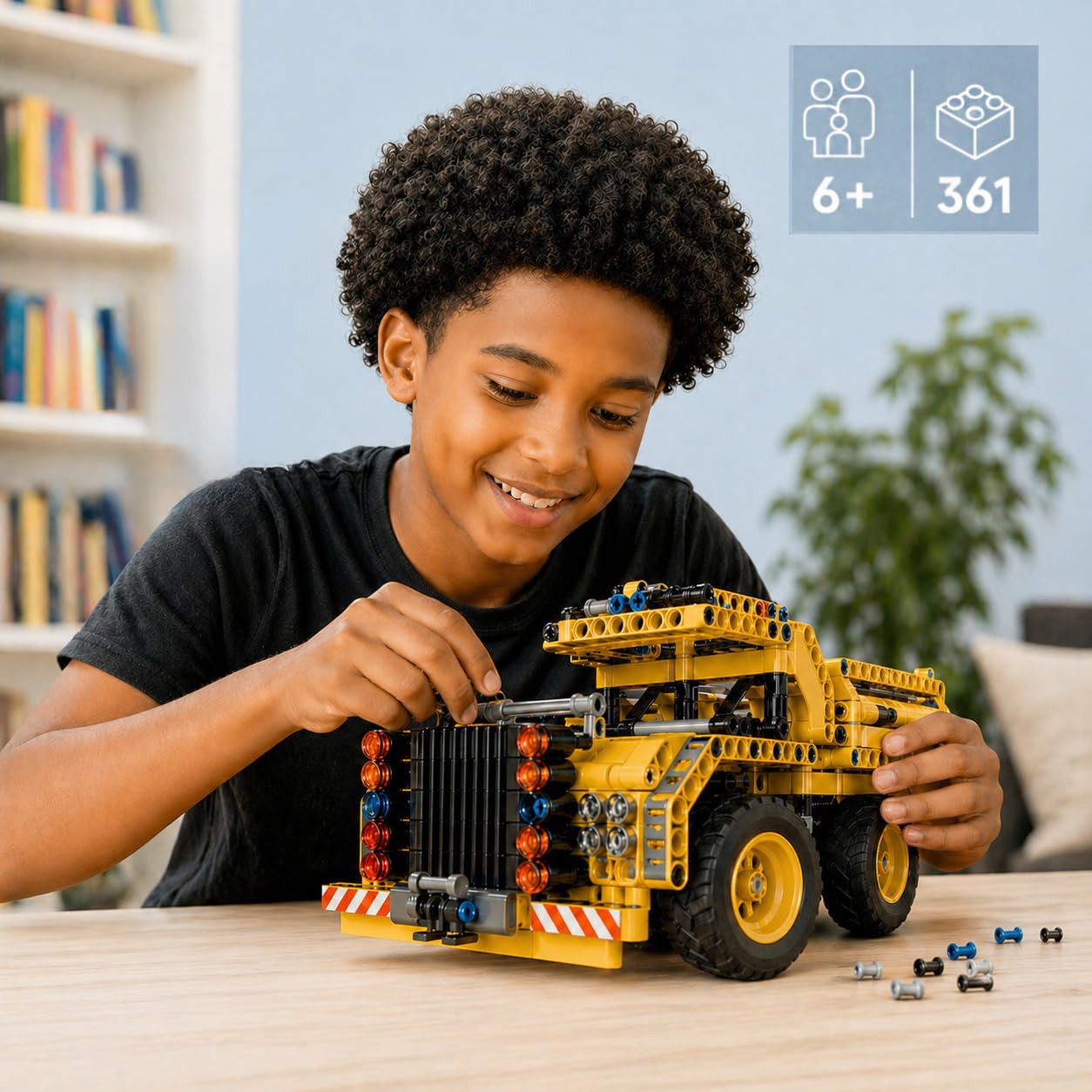 Kididdo STEM Building Toy for Boys 8-12 Build a Dump Truck or Airplane 2 in 1 Construction Engineering Kit (361 Pcs) Educational STEM Toy Set for Kids