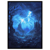 Realm Guard - 100ct Textured Matte TCG/MTG Card Art Sleeves (Blue/Black Graveyard)