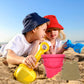 Holady Plastic Beach Castle Mold Buckets, 7.3'' Large Size Sand Bucket Water Bucket for Beach Fun Great Summer Party Accessory