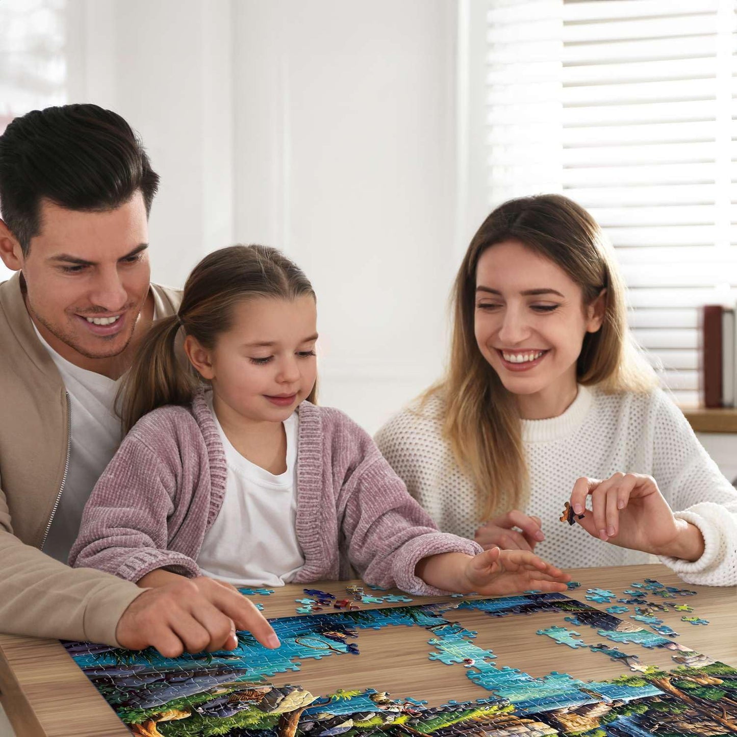 Boardwalk Fly Fishing 500 Piece Jigsaw Puzzle Scenic Outdoor River Puzzles with Premium Box, Gift for Adults and Family 16"x20"