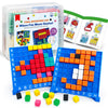 HEGYINI Pixel Art Kit for Kids Ages 5-8-12 - STEM Building Toy with 400+ Colorful Cubes & Challenge Cards | Fine Motor Skills, Math & Coding