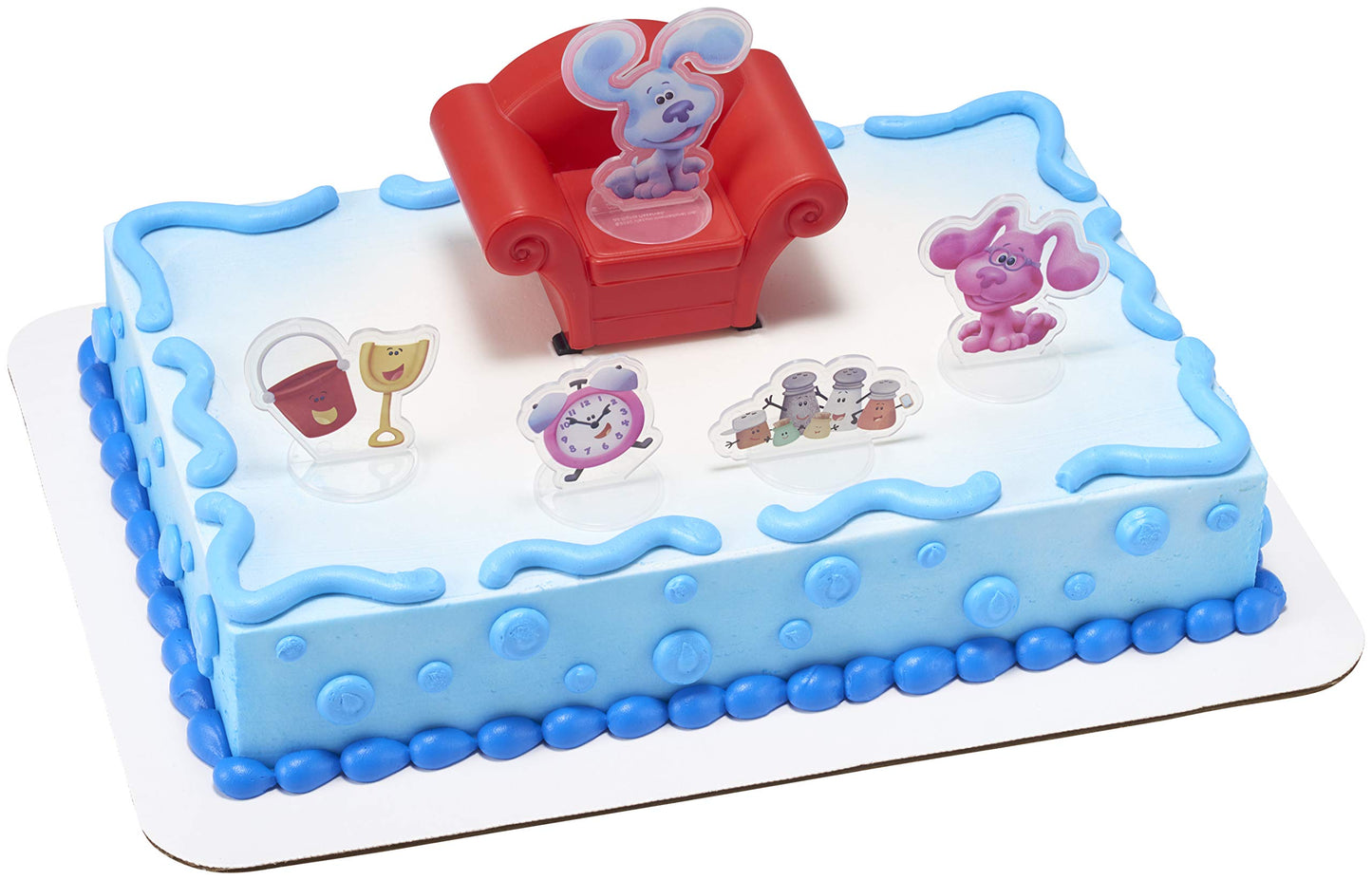 DecoSet® Blue’s Clues & You Cake Topper, 6-Piece Set of Decorations with Blue and Friends, Create an Adorable Birthday Cake
